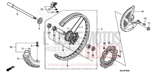ROUE AVANT CRF450RC de 2012